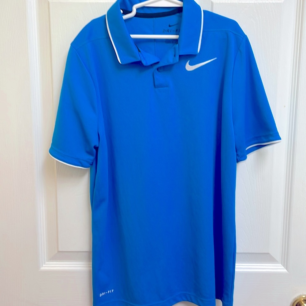 nike dri-fit collared shirt size large